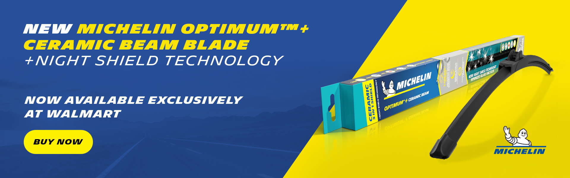 New MICHELIN Optimum+ ceramic beam blade. Now available at Walmart! Buy Now